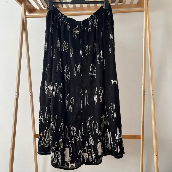 1980’s Vintage Jasmine by KVM People Print Skirt - Picture 1 of 5